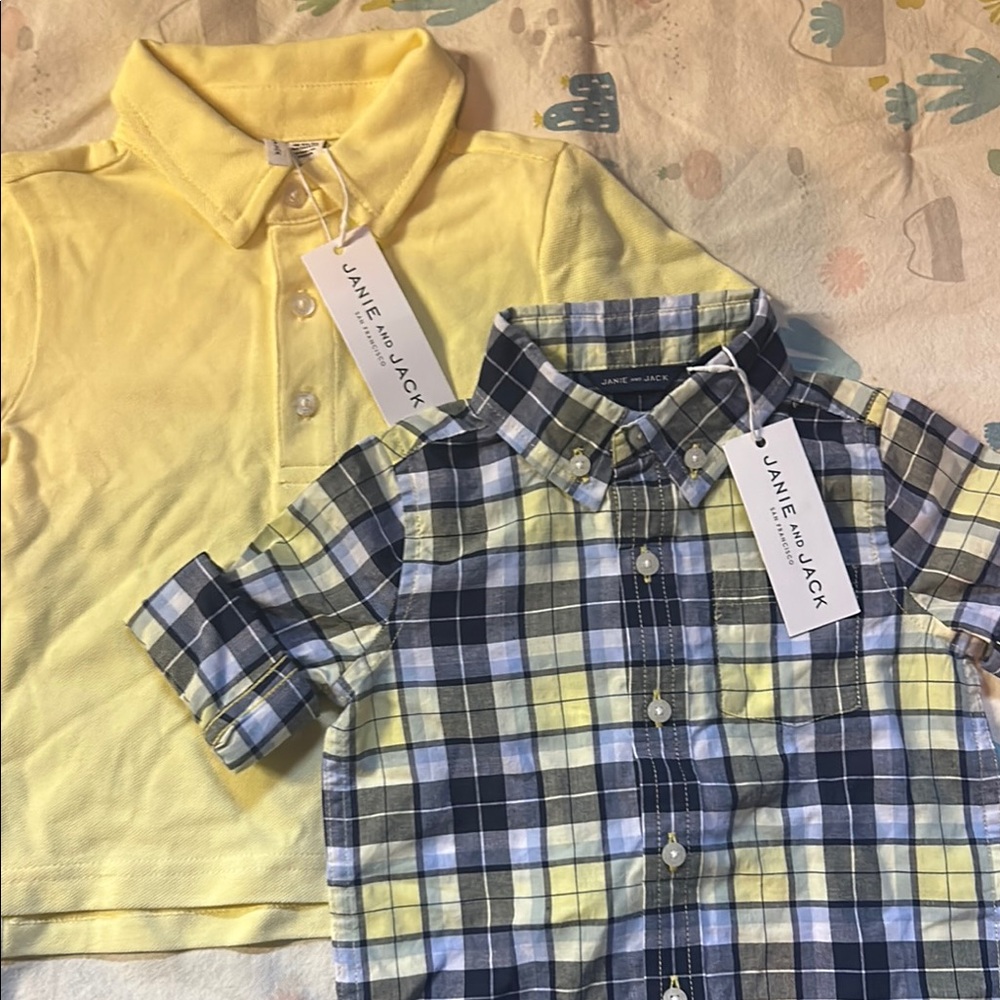 Janie and Jack Spring Shirt Duo NWT